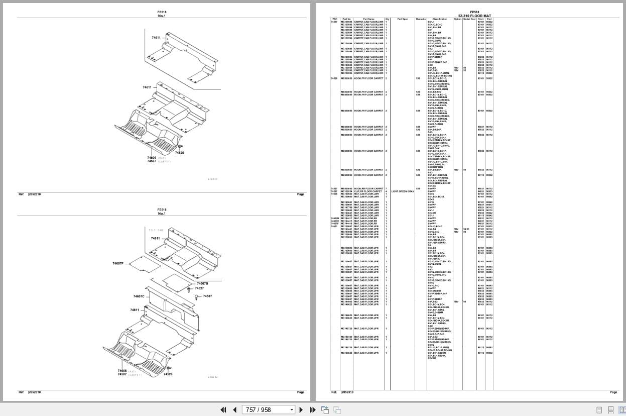 Mitsubishi Fuso Truck FE518 Spare Parts Catalog (2)