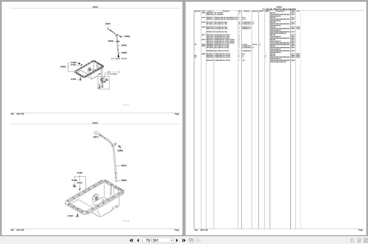 Mitsubishi Fuso Truck FE519 GXP Spare Parts Catalog (2)