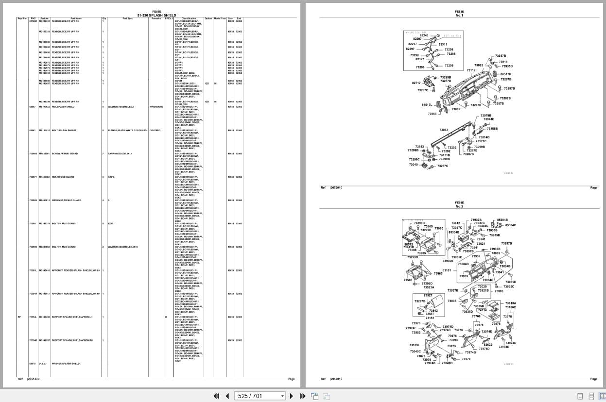 Mitsubishi Fuso Truck FE51E Spare Parts Catalog (2)