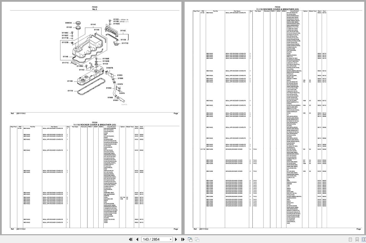 Mitsubishi Fuso Truck FE538 Spare Parts Catalog (2)