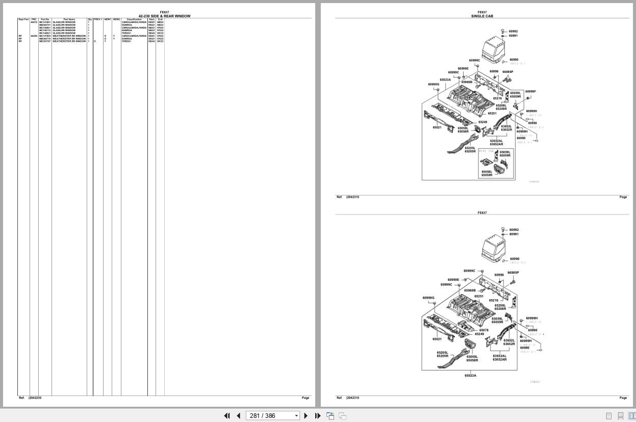 Mitsubishi Fuso Truck FE637 GXP Spare Parts Catalog (2)