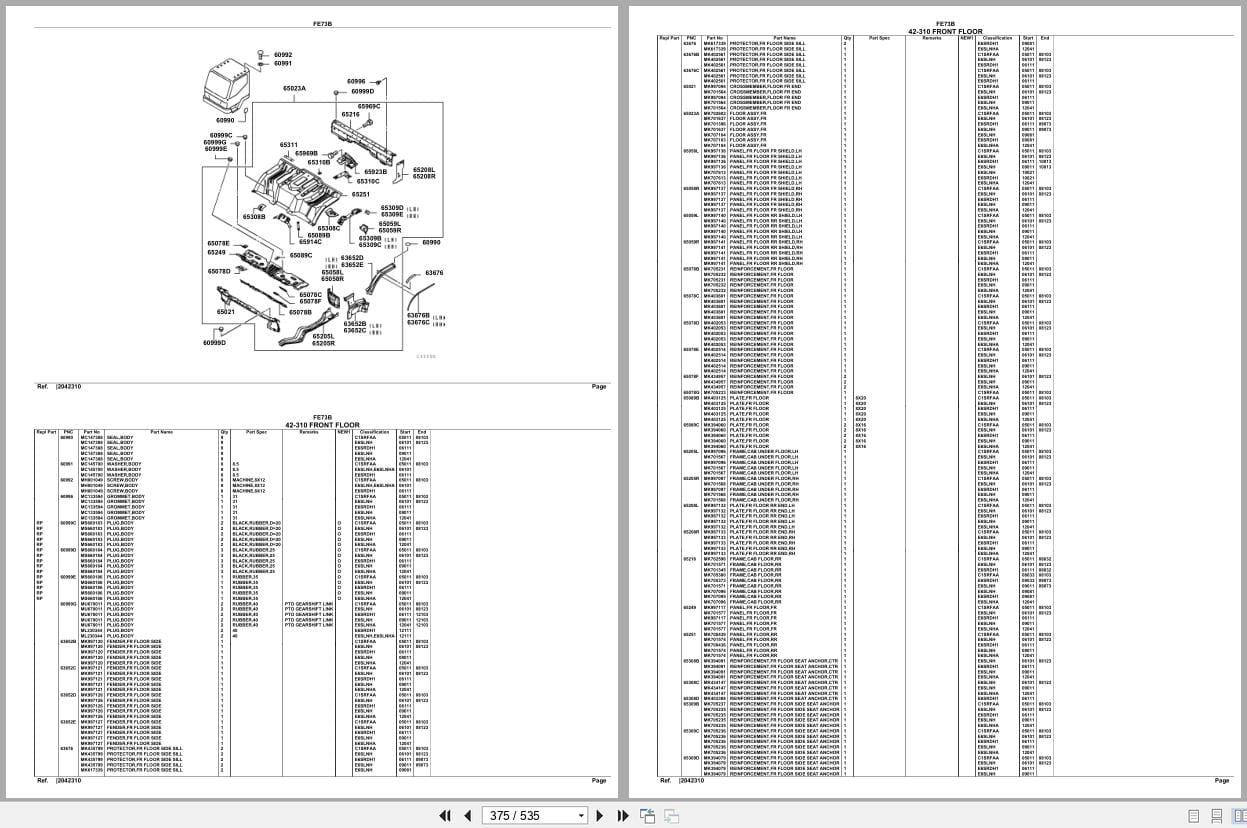 Mitsubishi Fuso Truck FE73B GXP Spare Parts Catalog (2)