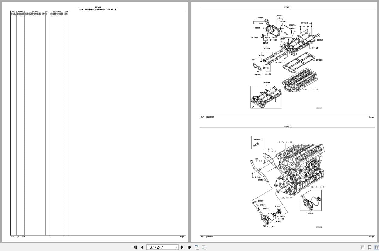 Mitsubishi Fuso Truck FEA01 GXP Spare Parts Catalog (2)