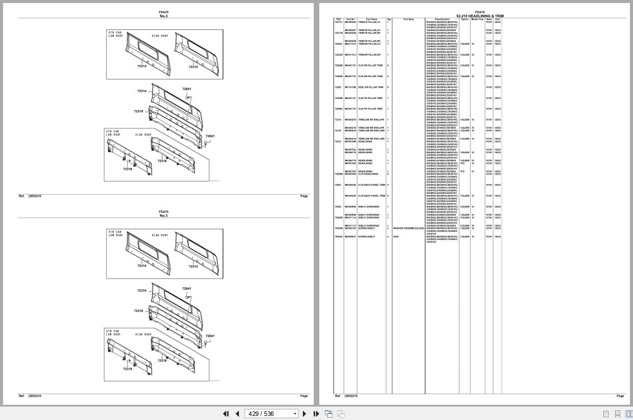 Mitsubishi Fuso Truck FEA70 Spare Parts Catalog (2)