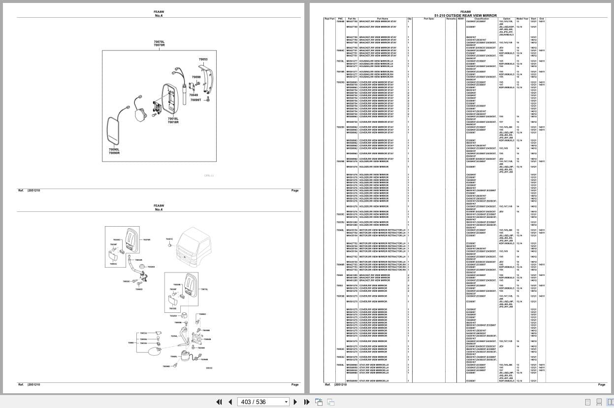 Mitsubishi Fuso Truck FEA8W Spare Parts Catalog (2)