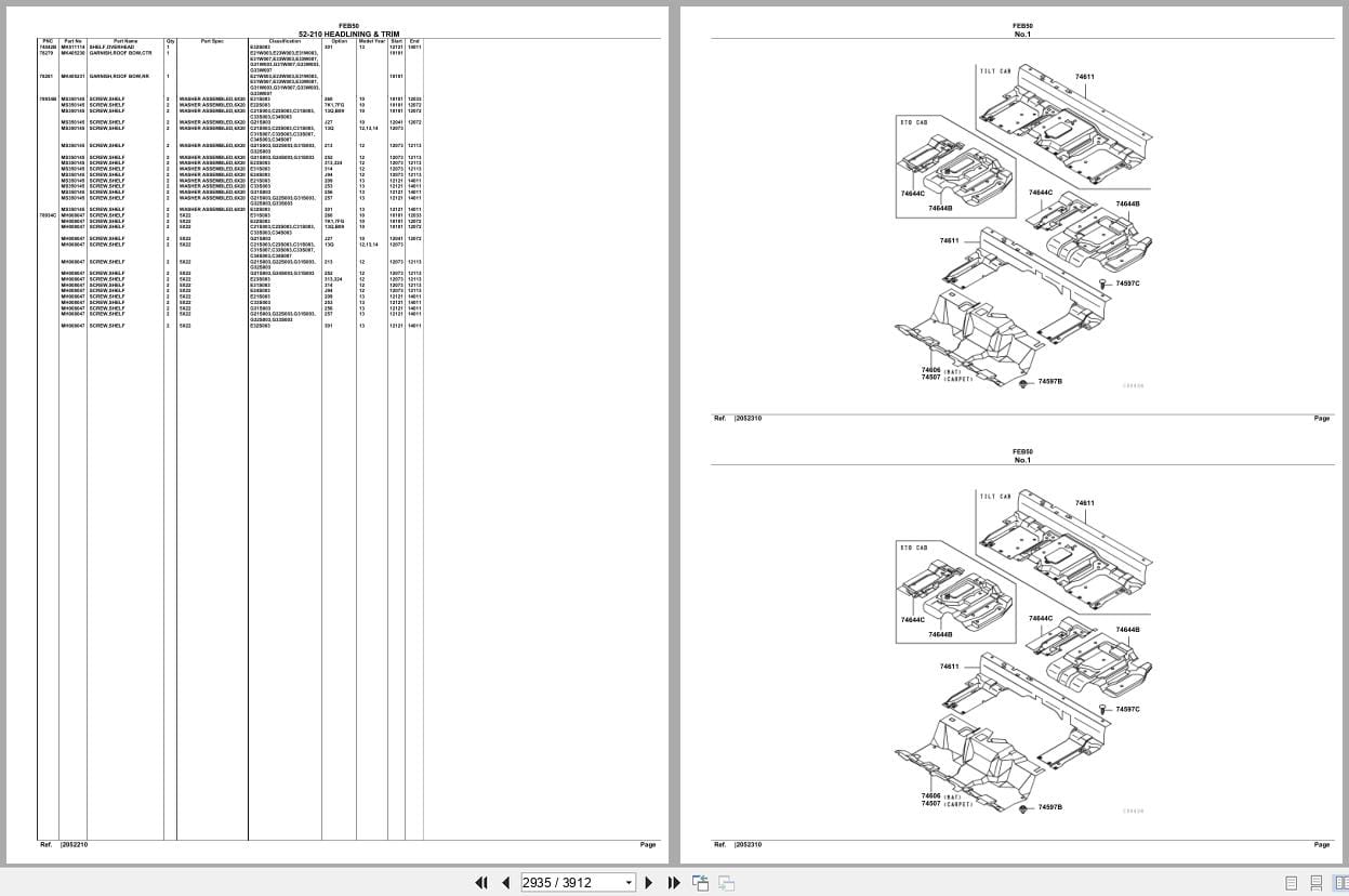 Mitsubishi Fuso Truck FEB50 Spare Parts Catalog (2)