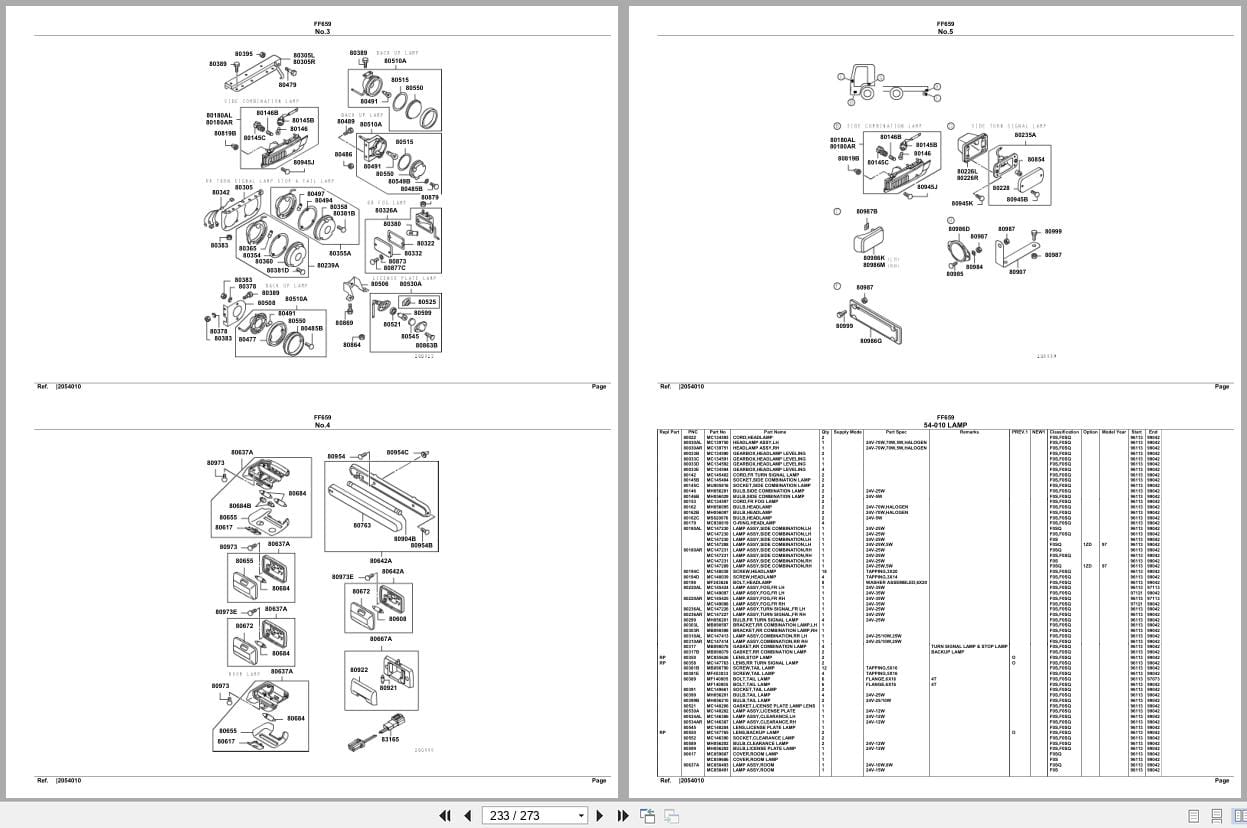 Mitsubishi Fuso Truck FF659 Spare Parts Catalog (2)