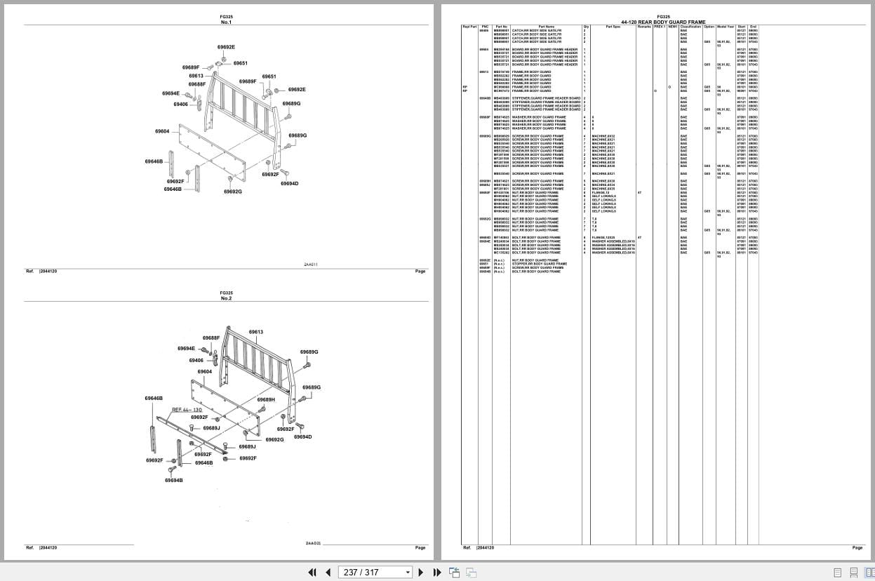 Mitsubishi Fuso Truck FG325 Spare Parts Catalog (2)