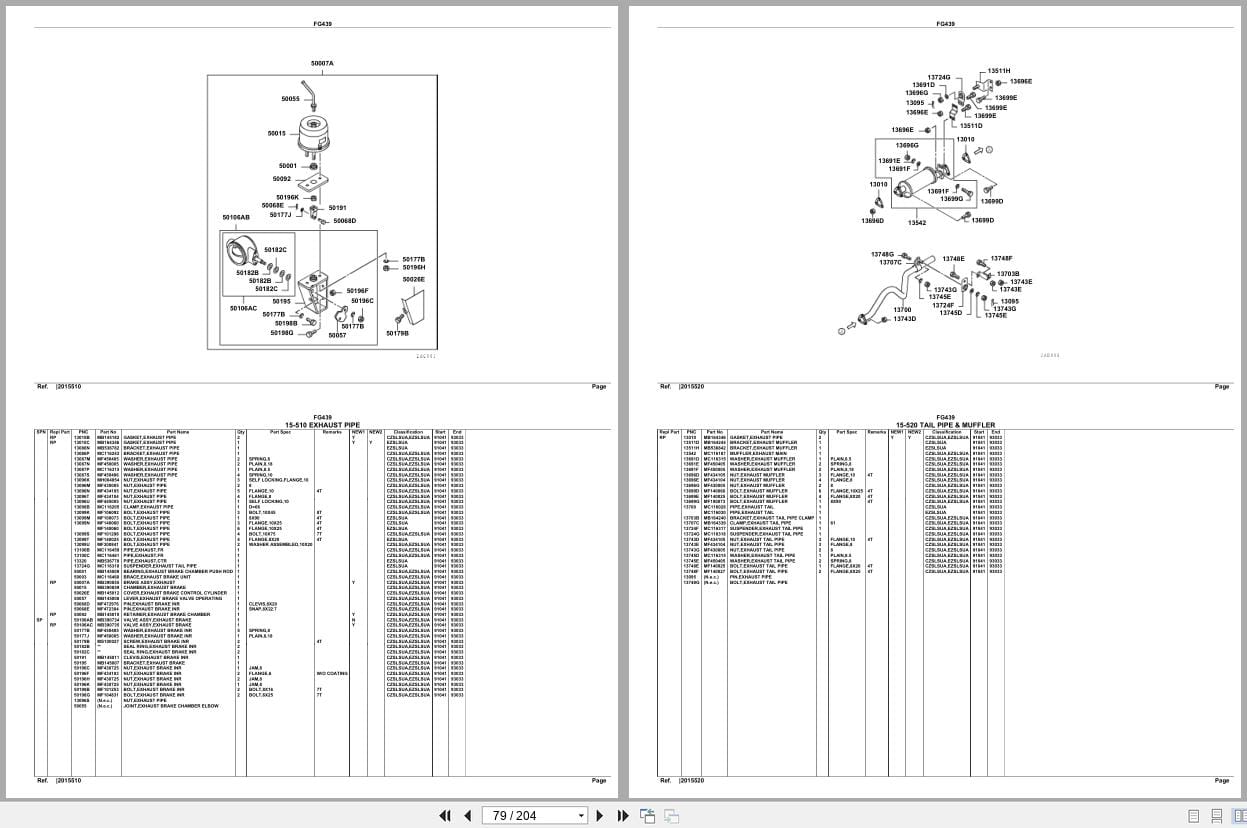 Mitsubishi Fuso Truck FG439 North America Spare Parts Catalog (2)