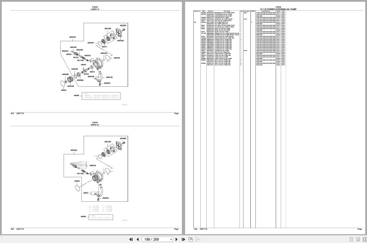 Mitsubishi Fuso Truck FG639 North America Spare Parts Catalog (2)
