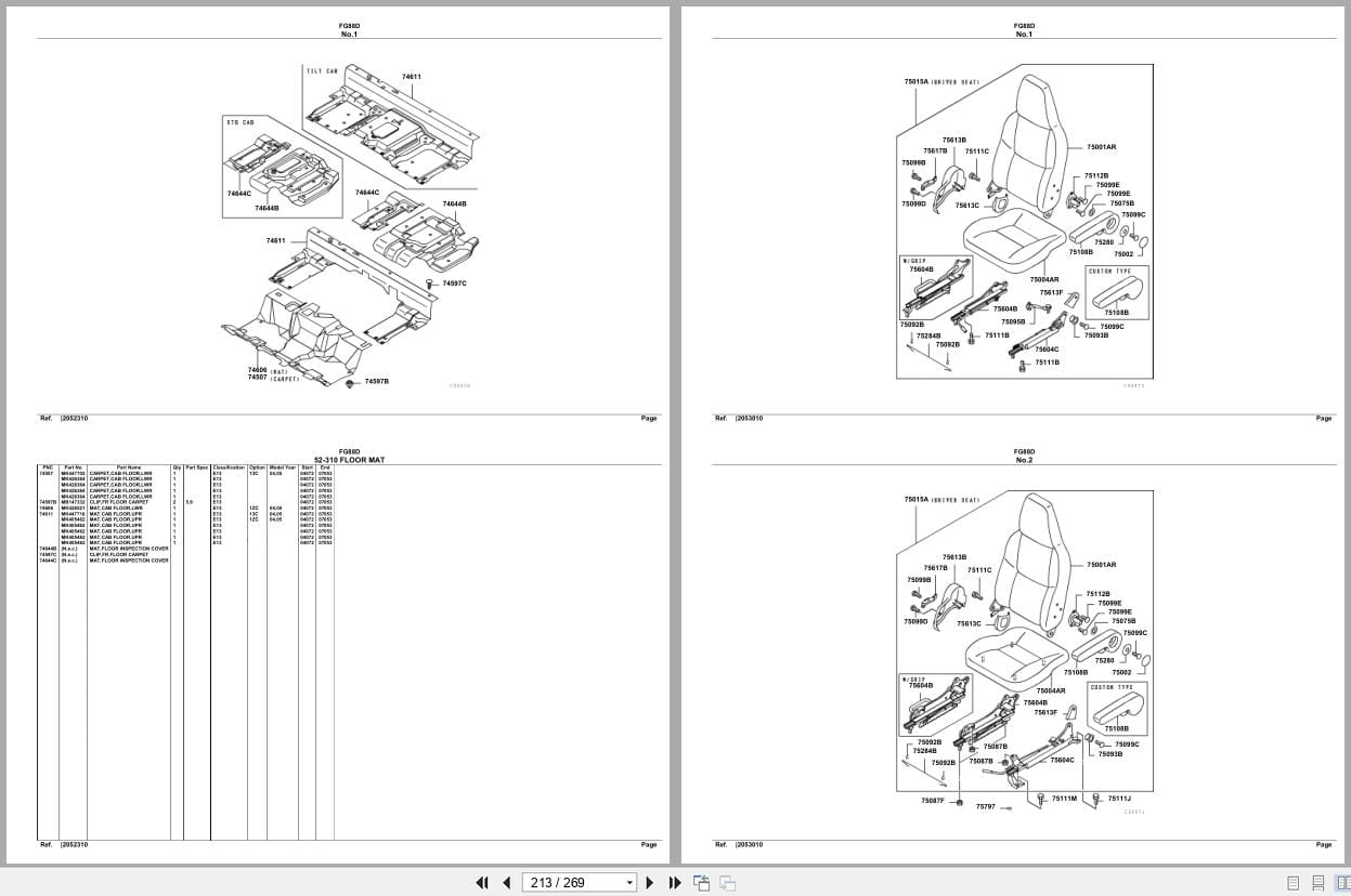 Mitsubishi Fuso Truck FG88D Spare Parts Catalog (2)