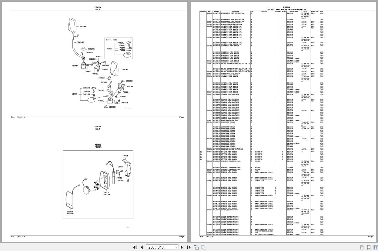 Mitsubishi Fuso Truck FGA2W Spare Parts Catalog (2)