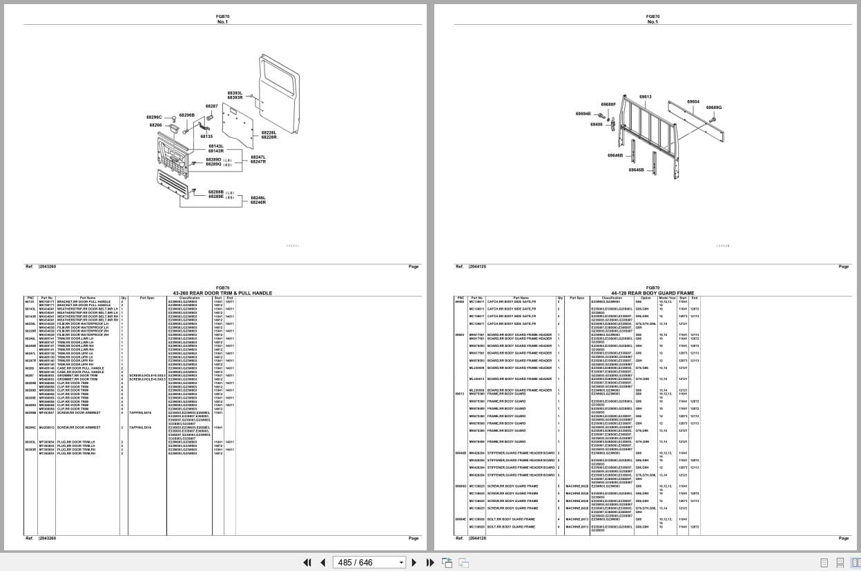 Mitsubishi Fuso Truck FGB70 Spare Parts Catalog (2)