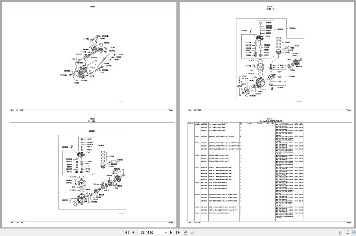 Mitsubishi Fuso Truck FH100 North America Spare Parts Catalog (2)