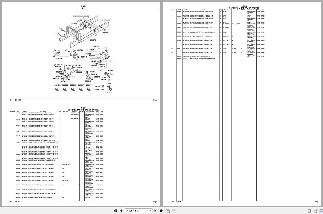 Mitsubishi Fuso Truck FH21H Spare Parts Catalog (2)