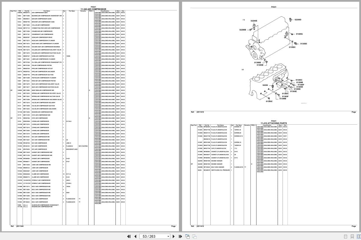 Mitsubishi Fuso Truck FH221 GXP Spare Parts Catalog (2)