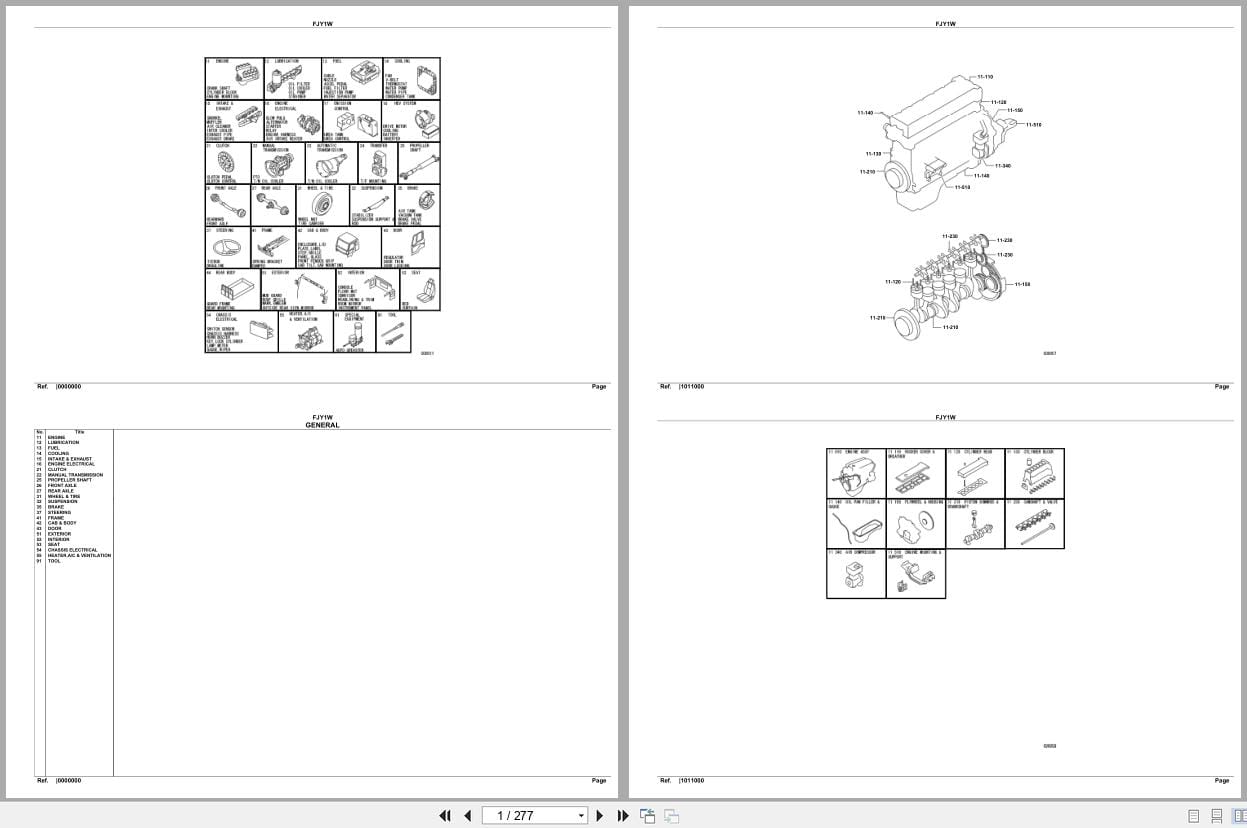 Mitsubishi Fuso Truck FJY1W GXP Spare Parts Catalog (1)