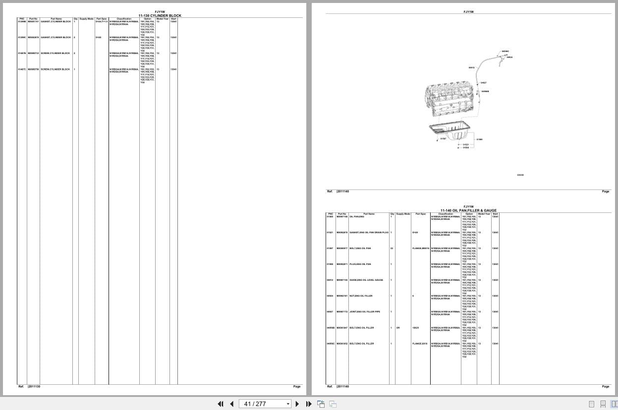 Mitsubishi Fuso Truck FJY1W GXP Spare Parts Catalog (2)