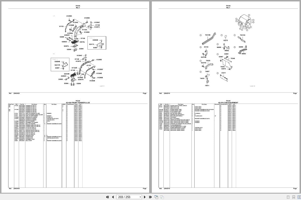 Mitsubishi Fuso Truck FK345 Spare Parts Catalog (2)