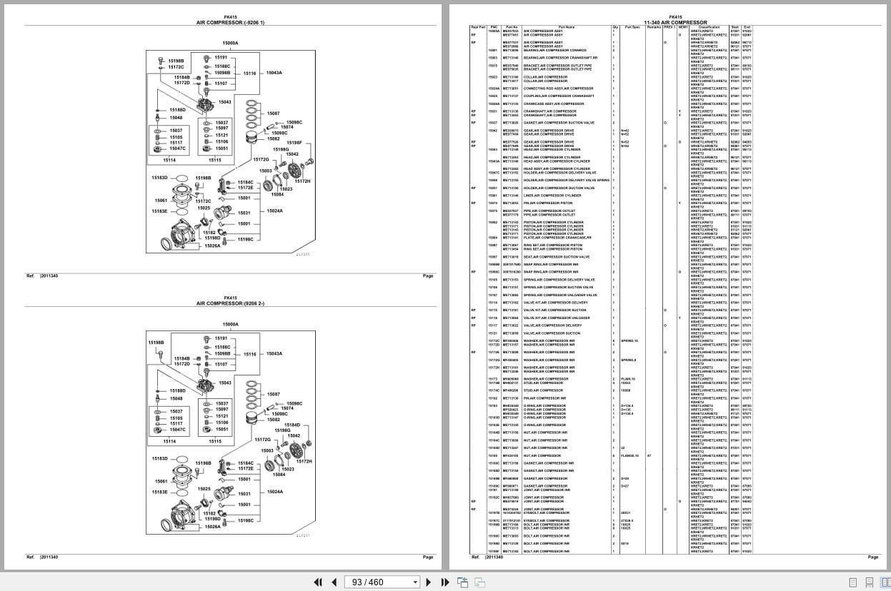 Mitsubishi Fuso Truck FK415 Euro Spare Parts Catalog (2)