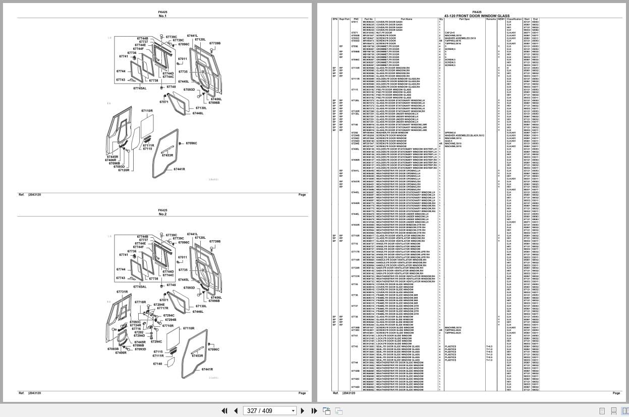Mitsubishi Fuso Truck FK425 Spare Parts Catalog (2)