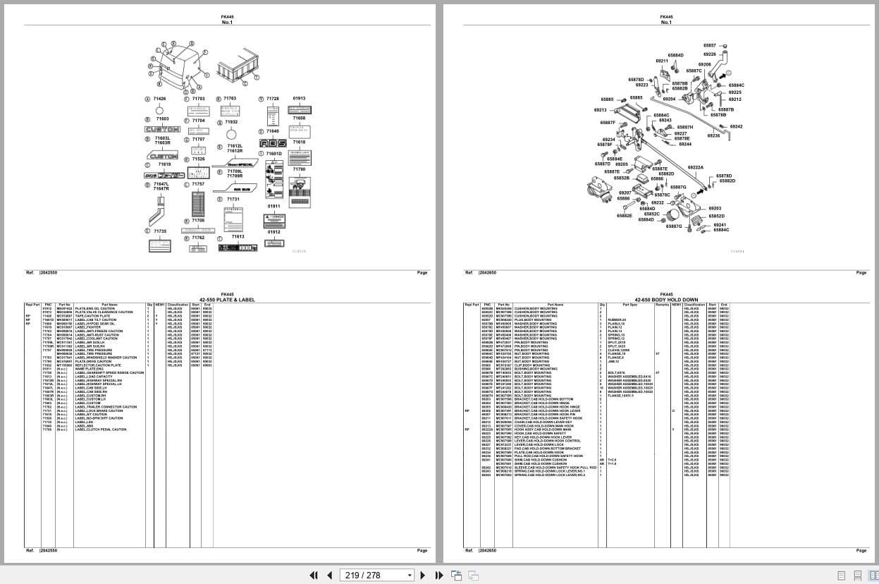 Mitsubishi Fuso Truck FK445 Spare Parts Catalog (2)