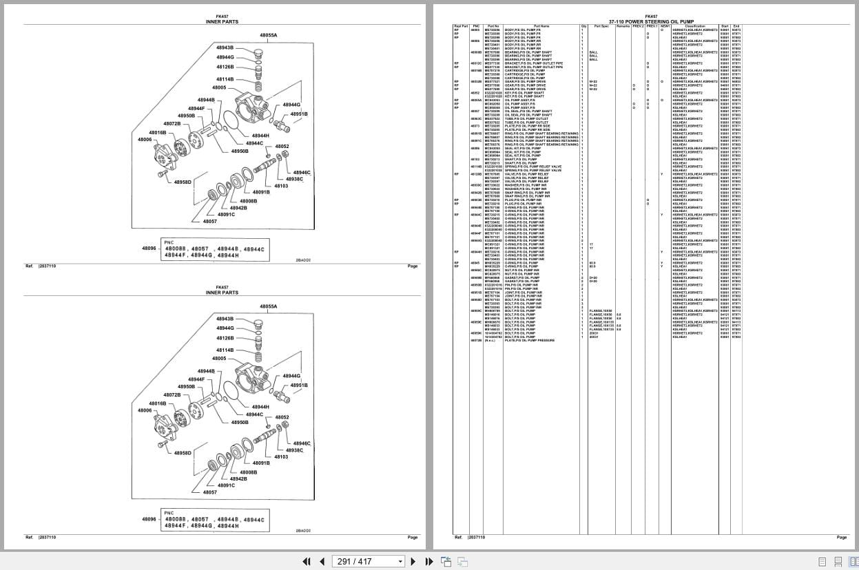 Mitsubishi Fuso Truck FK457 Euro Spare Parts Catalog (2)
