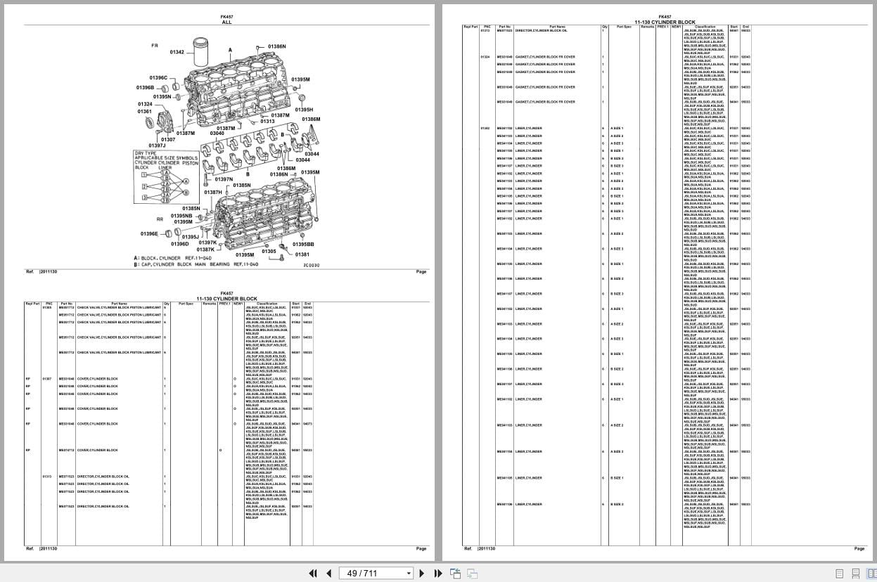 Mitsubishi Fuso Truck FK457 North America Spare Parts Catalog (2)