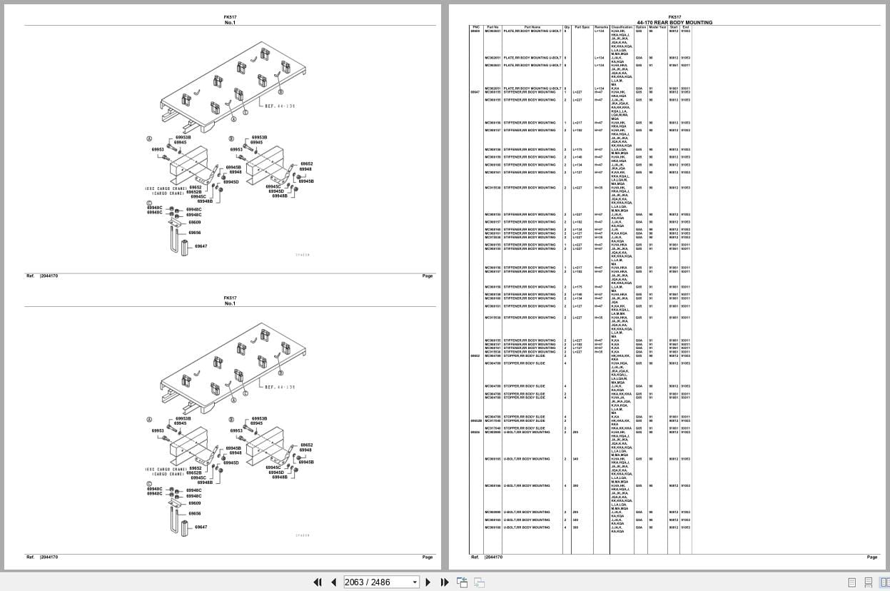 Mitsubishi Fuso Truck FK517 Spare Parts Catalog (2)