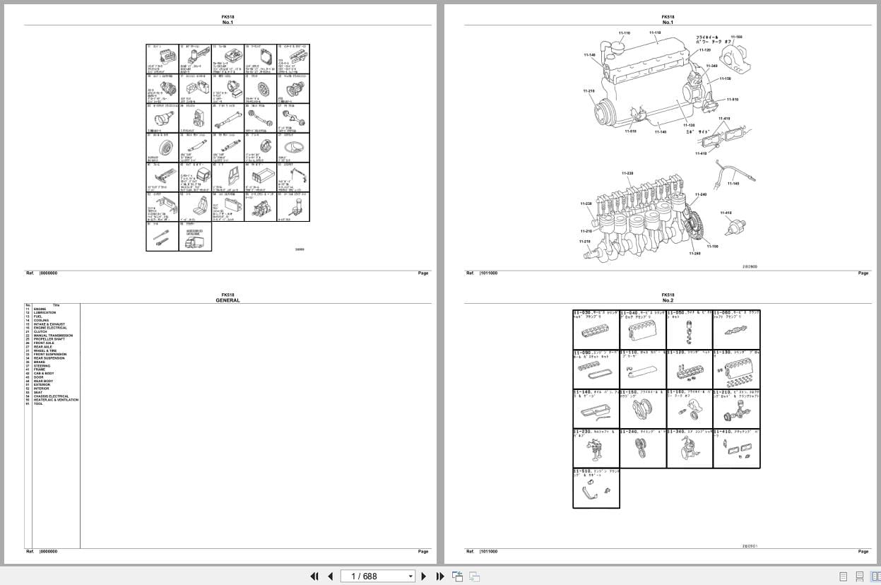 Mitsubishi Fuso Truck FK518 Spare Parts Catalog (1)