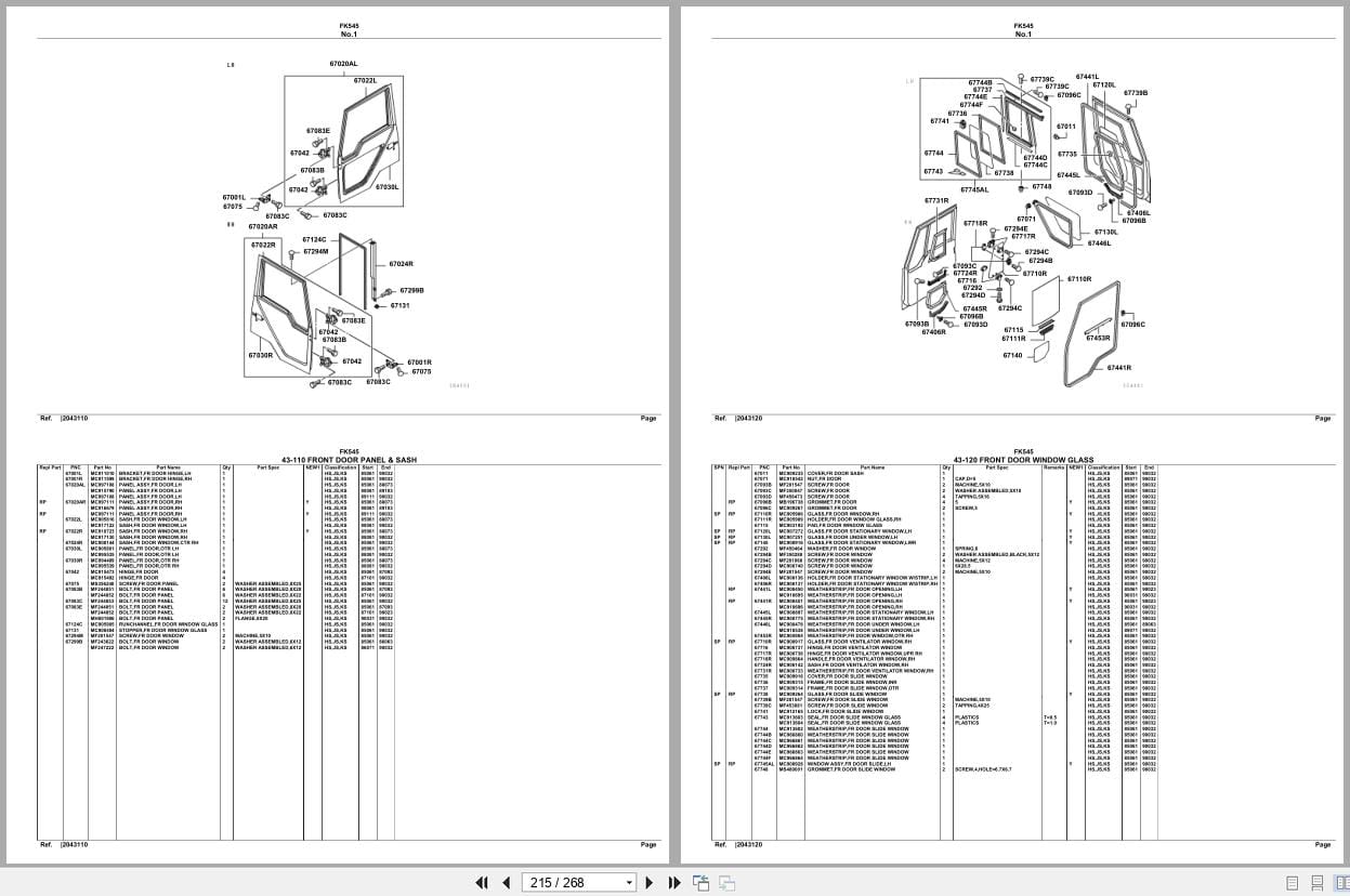 Mitsubishi Fuso Truck FK545 Spare Parts Catalog (2)