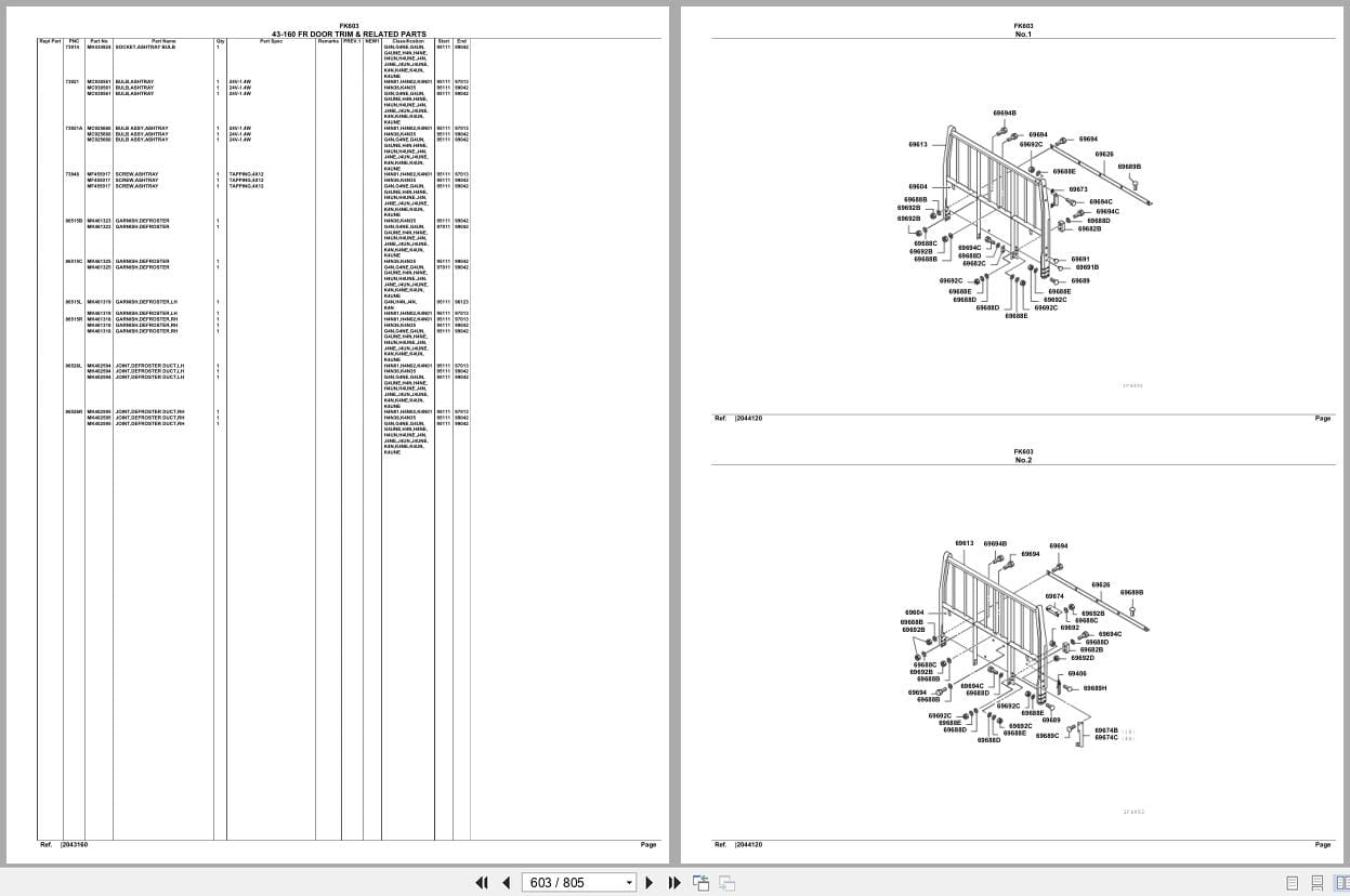 Mitsubishi Fuso Truck FK603 Spare Parts Catalog (2)