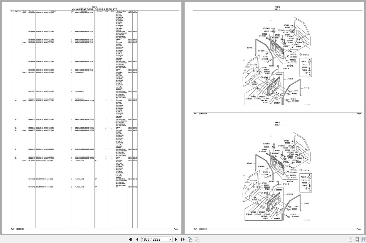 Mitsubishi Fuso Truck FK615 Spare Parts Catalog (2)
