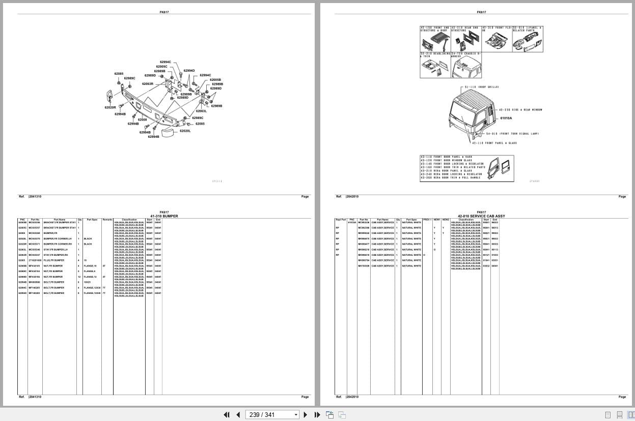 Mitsubishi Fuso Truck FK617 North America Spare Parts Catalog (2)