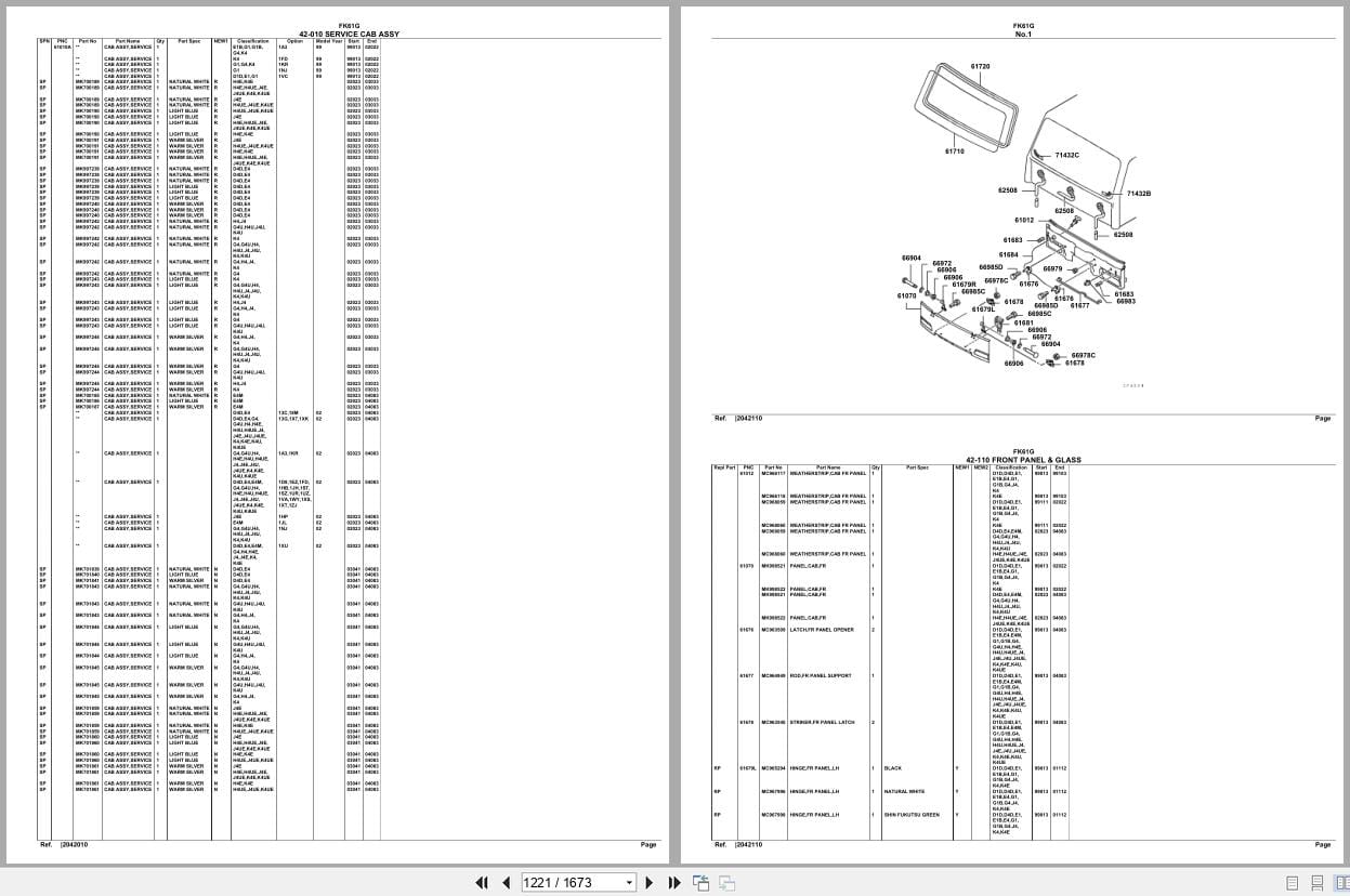 Mitsubishi Fuso Truck FK61G Spare Parts Catalog (2)