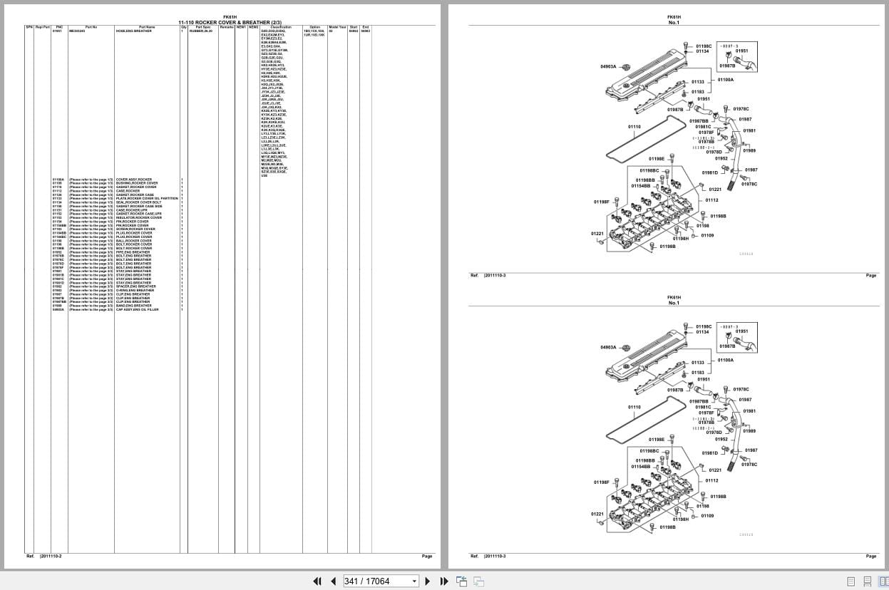 Mitsubishi Fuso Truck FK61H Spare Parts Catalog (2)