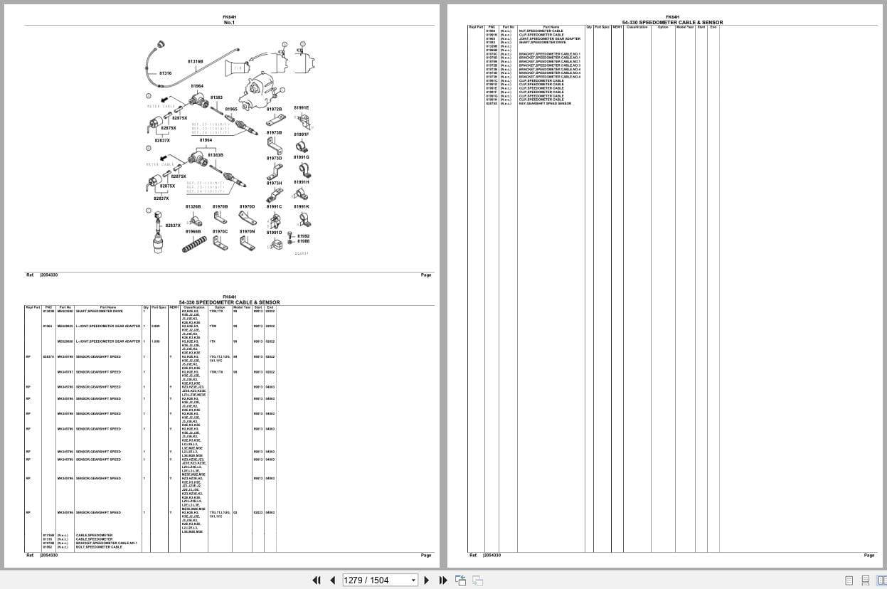 Mitsubishi Fuso Truck FK64H Spare Parts Catalog (2)