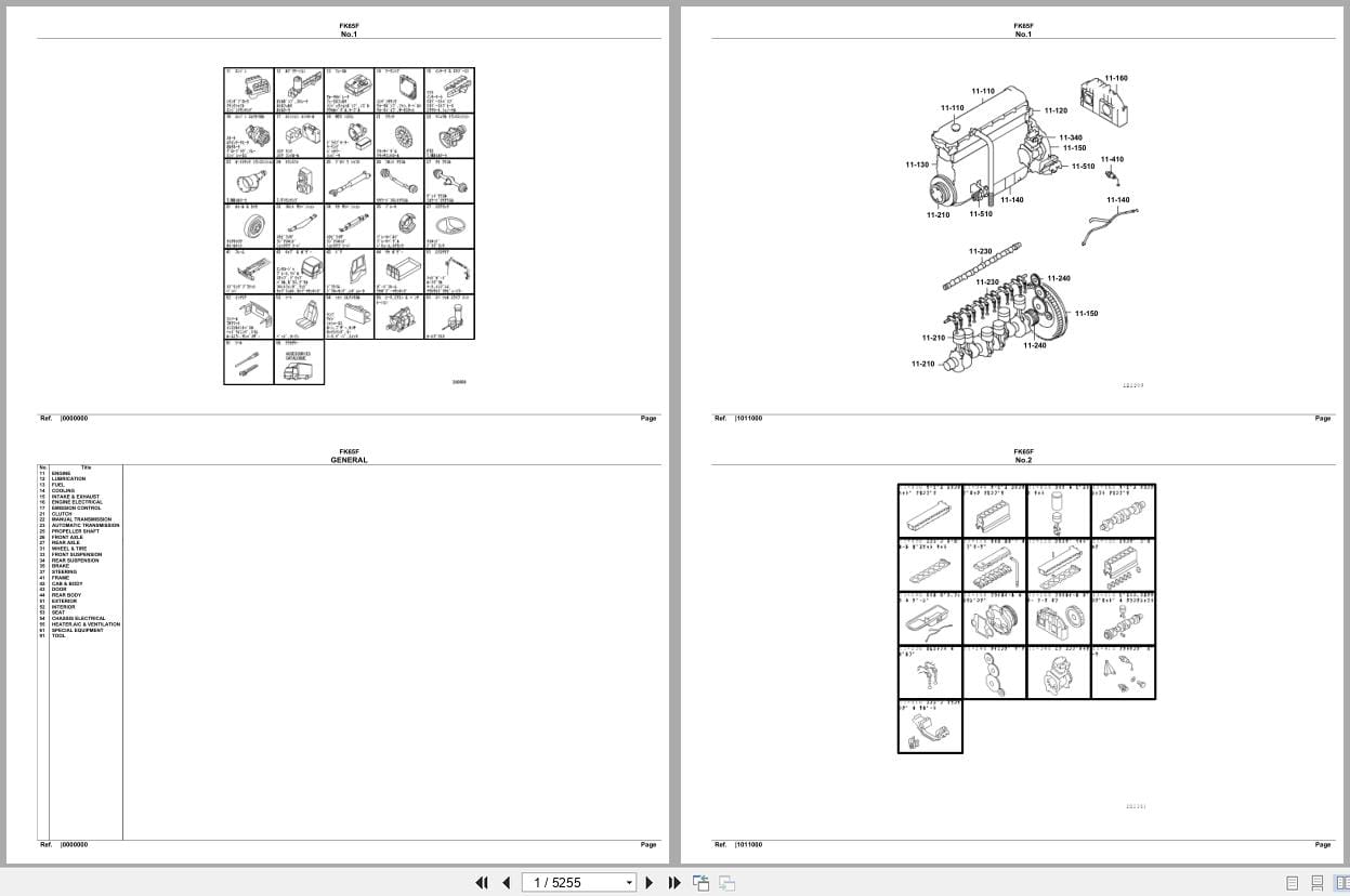 Mitsubishi Fuso Truck FK65F Spare Parts Catalog (1)