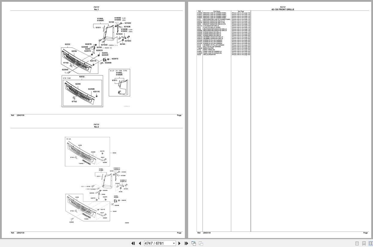 Mitsubishi Fuso Truck FK71F Spare Parts Catalog (2)
