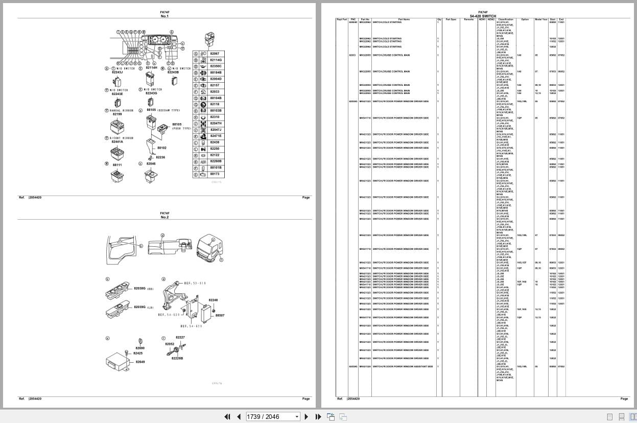Mitsubishi Fuso Truck FK74F Spare Parts Catalog (2)