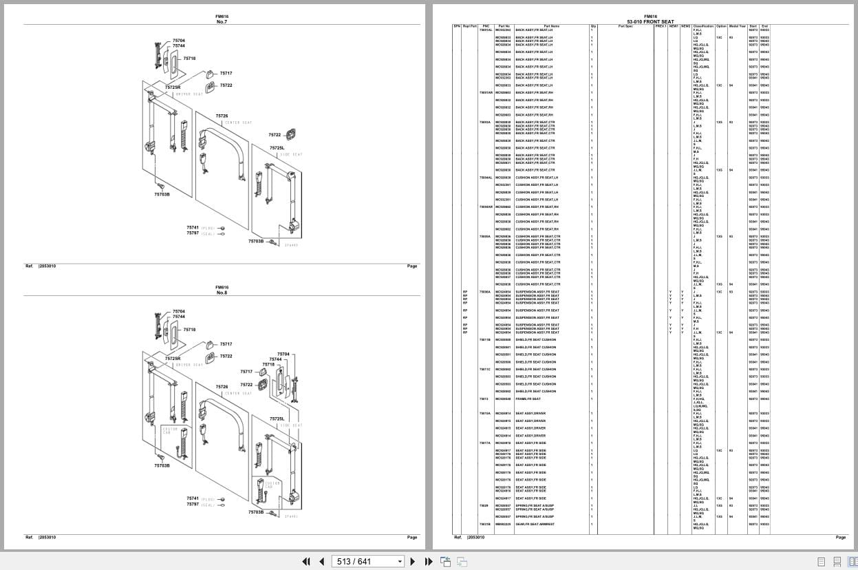 Mitsubishi Fuso Truck FM616 Spare Parts Catalog (2)