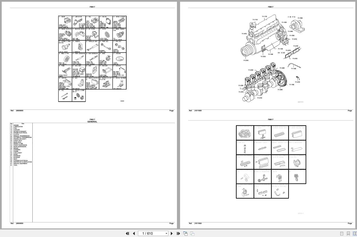 Mitsubishi Fuso Truck FM617 North America Spare Parts Catalog (1)