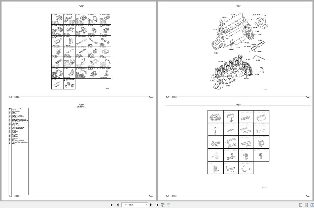 Mitsubishi Fuso Truck FM657 North America Spare Parts Catalog (1)