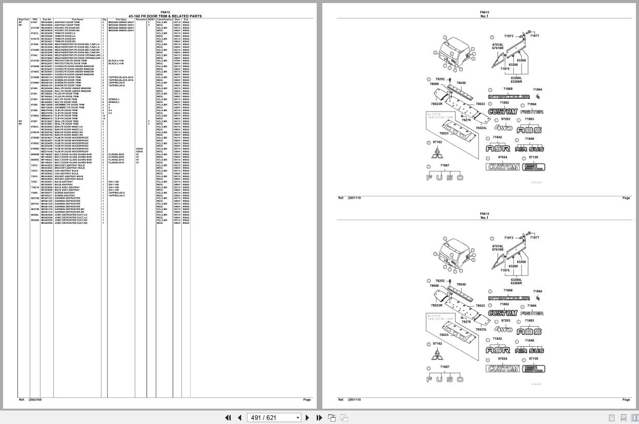 Mitsubishi Fuso Truck FN612 Spare Parts Catalog (2)