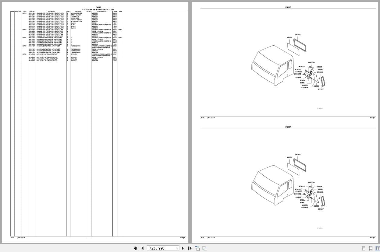 Mitsubishi Fuso Truck FN627 GXP Spare Parts Catalog (2)