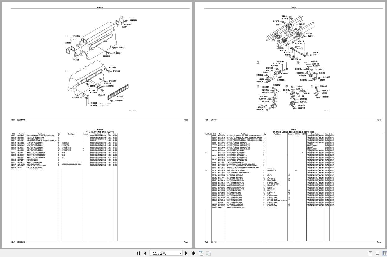 Mitsubishi Fuso Truck FN628 GXP Spare Parts Catalog (2)
