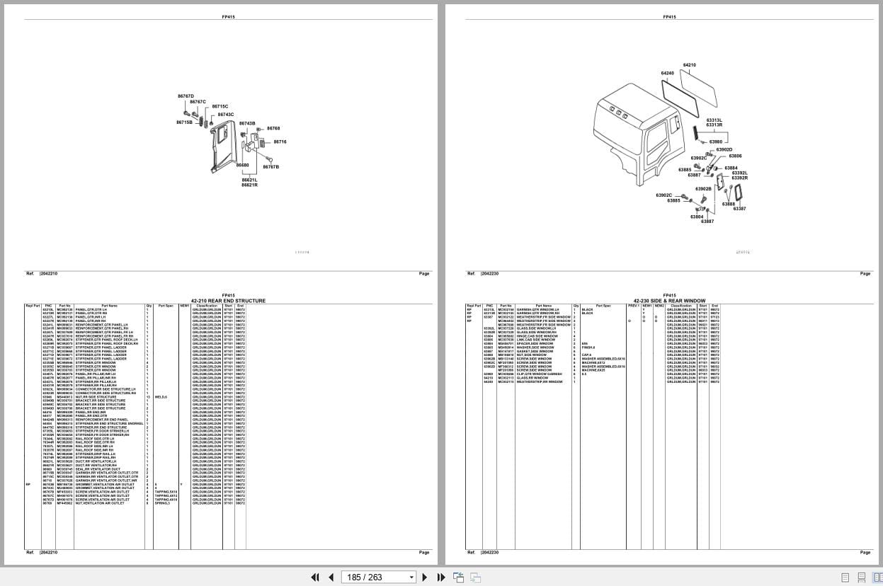 Mitsubishi Fuso Truck FP415 GXP Spare Parts Catalog (2)