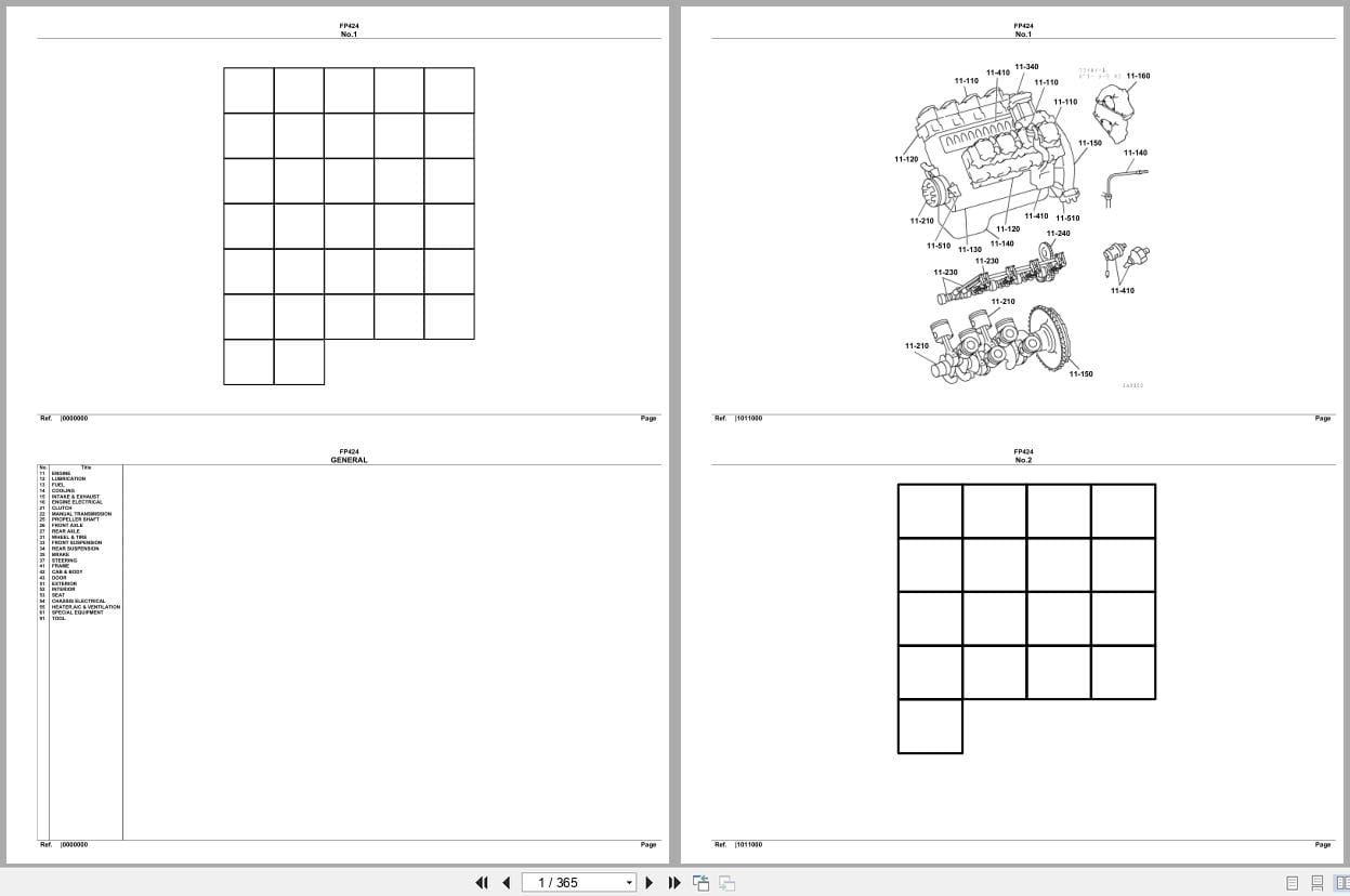 Mitsubishi Fuso Truck FP424 Spare Parts Catalog (1)