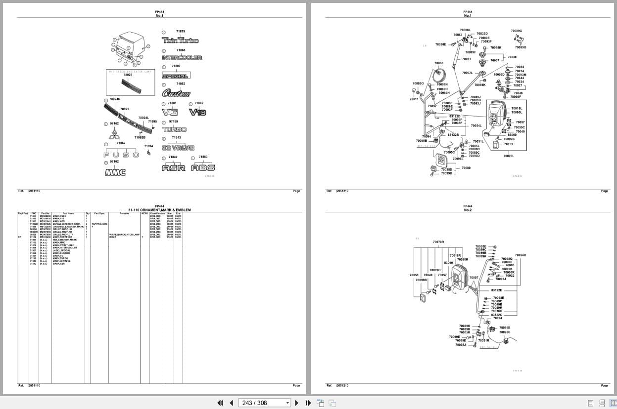 Mitsubishi Fuso Truck FP444 Spare Parts Catalog (2)