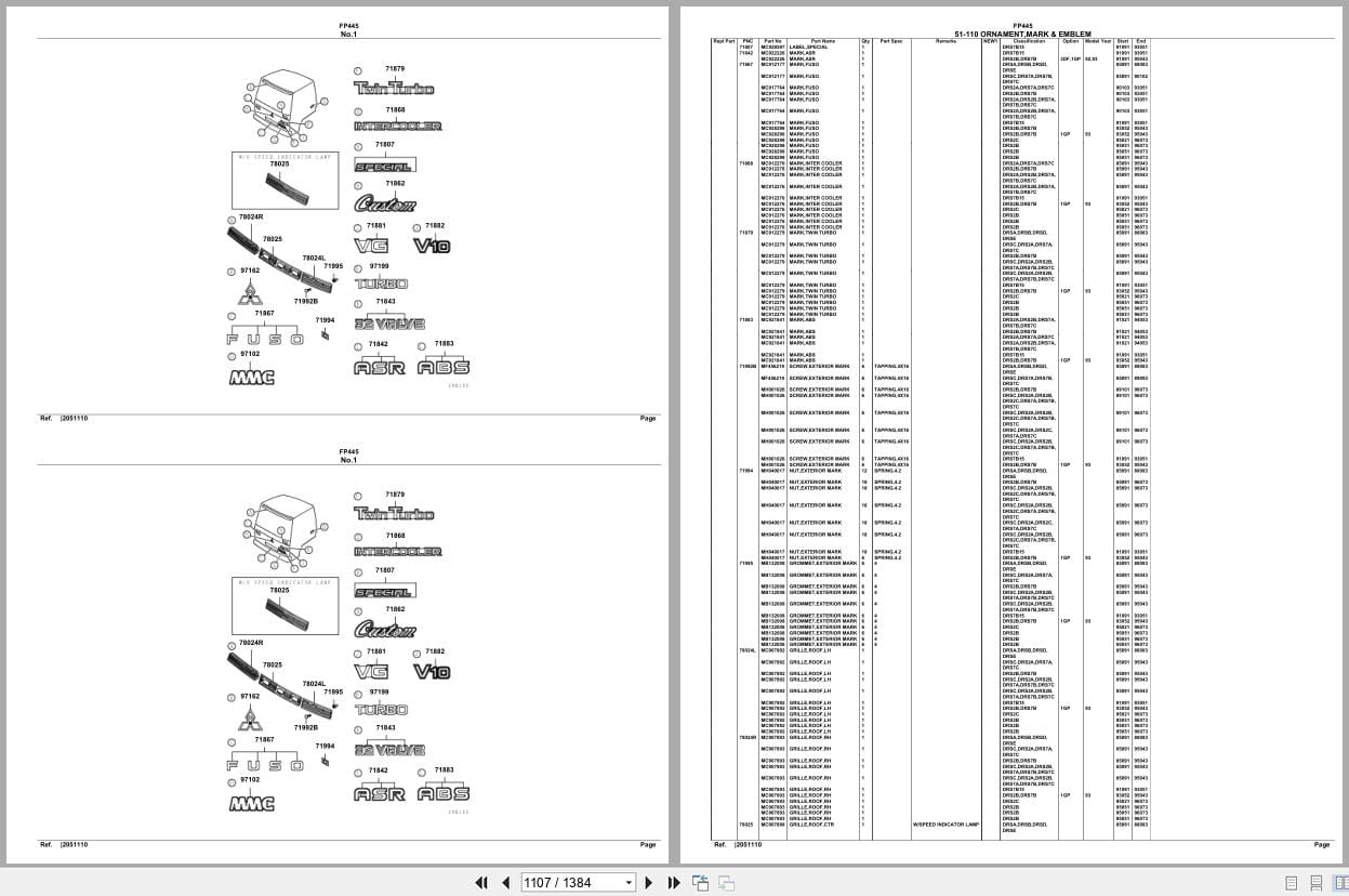 Mitsubishi Fuso Truck FP445 Spare Parts Catalog (2)